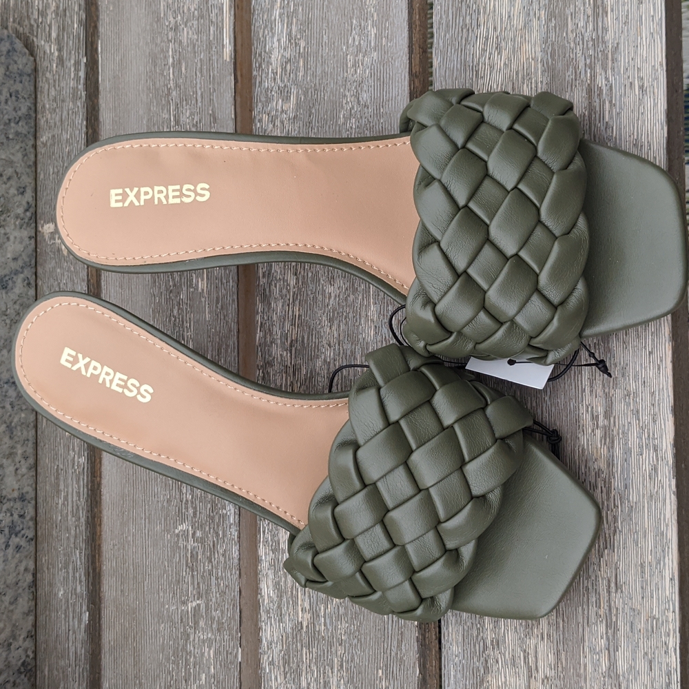 Express Quilted Slide Heels